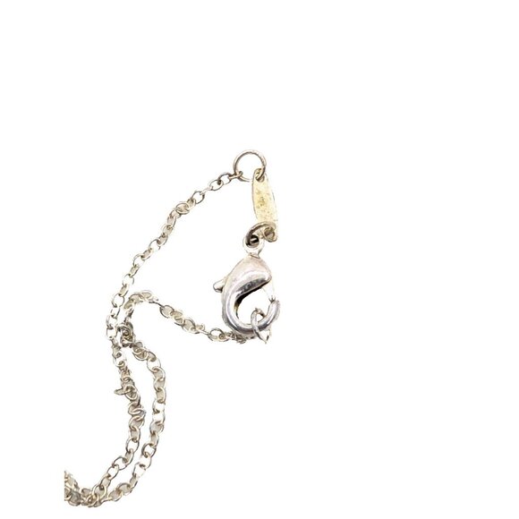 Sandy Baker Sterling 925 Paula shell horn inlay mosaic pendant on 925 Necklace - Picture 8 of 16